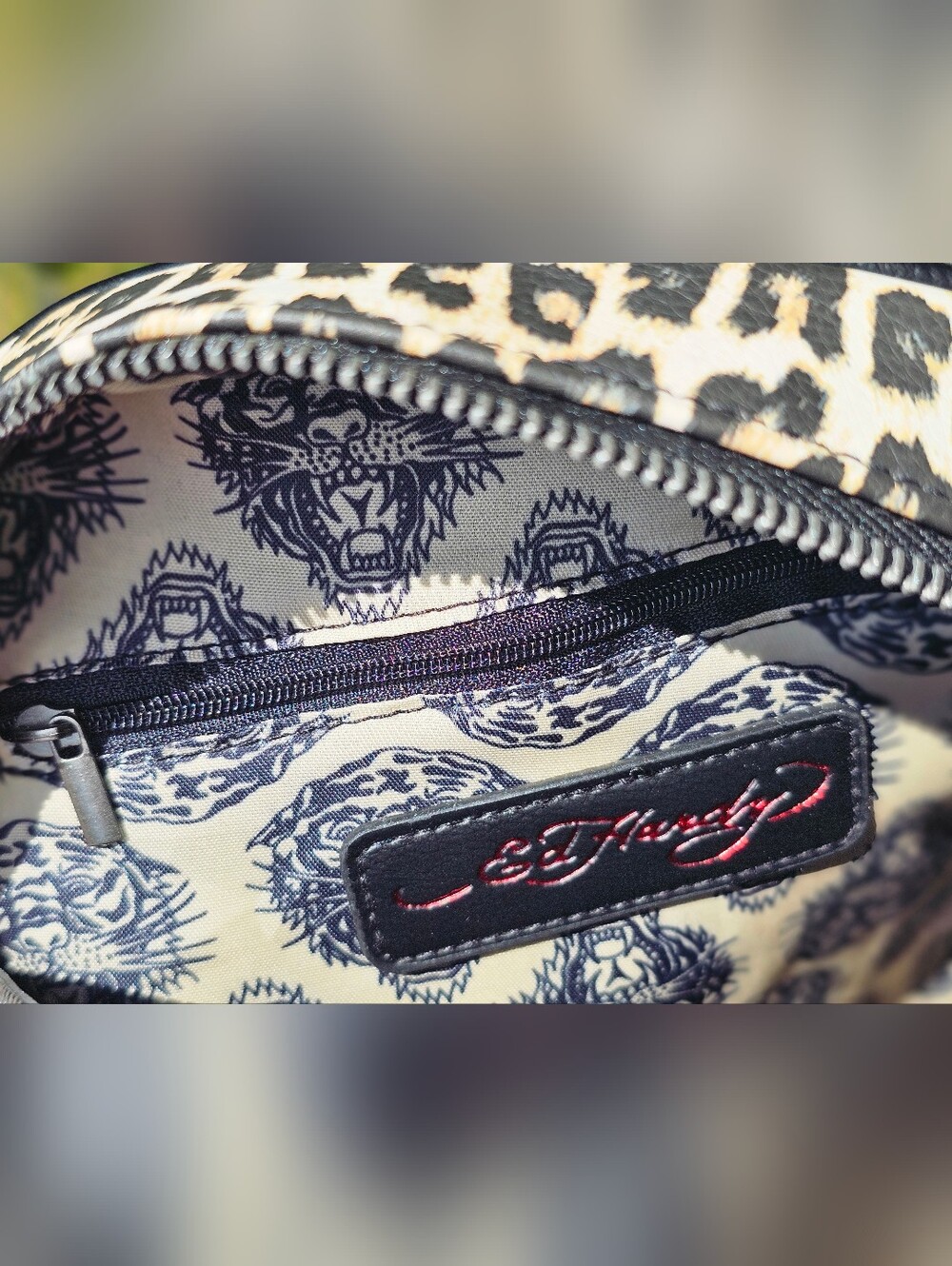 Ed Hardy Women's Leopard Print 'Eternal Love' Convertible Tote - Multicolor - Picture 7 of 17